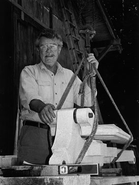Holt working in 	
	studio